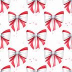 red and white bows, festive ribbons, holiday decoration, christmas bows, red ribbon pattern, white bows, elegant bows, decorative bows, festive pattern, holiday theme, christmas fabric, crimson red, pearl white, gift wrapping inspired, celebratory theme, elegant style, whimsical bows, traditional holiday, winter season, special occasion, party theme, decorative ribbon, bow motif, festive design, nursery decor, kids room, playroom, celebration fabric
