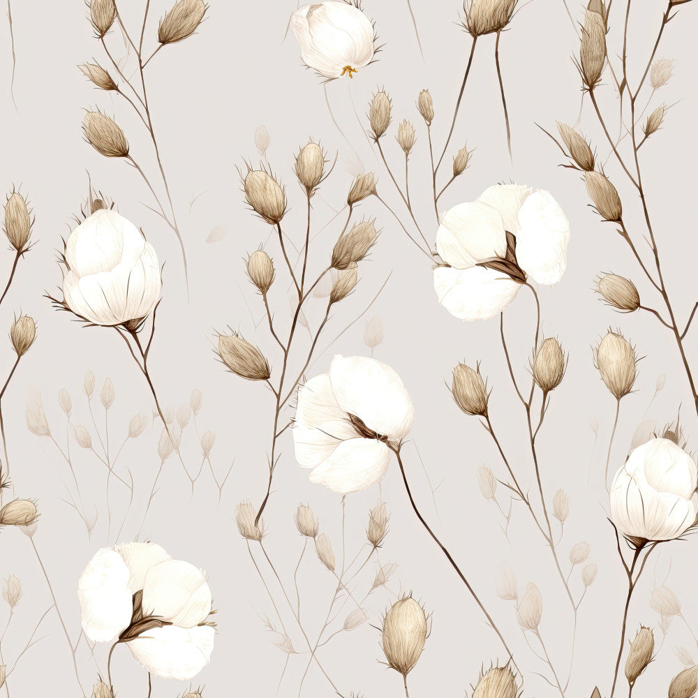 cream, beige, tan, taupe, soft white, natural, botanical, floral, delicate, wildflower, cottagecore, rustic, vintage, elegant, nature-inspired, spring, summer, calming, peaceful, minimalist, botanical illustration, dried flowers, buds, branches, garden, meadow, farmhouse, neutral tones, gentle, soft aesthetic