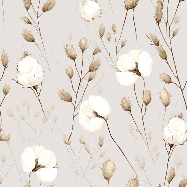 cream, beige, tan, taupe, soft white, natural, botanical, floral, delicate, wildflower, cottagecore, rustic, vintage, elegant, nature-inspired, spring, summer, calming, peaceful, minimalist, botanical illustration, dried flowers, buds, branches, garden, meadow, farmhouse, neutral tones, gentle, soft aesthetic