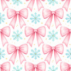 blush pink, soft pink, rose pink, turquoise, teal, gold, pastel pink, pastel blue, bows, ribbons, snowflakes, winter, holiday, christmas, festive, elegant, whimsical, feminine, delicate, cute, sweet, nursery, baby girl, girl's room, children's, playroom, baby shower, vintage, romantic, sparkly