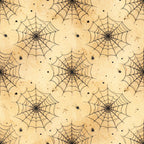 cream, tan, beige, ivory, vintage, halloween, spiderweb, spider, spooky, creepy, gothic, dark academia, witchy, autumn, fall, horror, eerie, retro, nostalgic, geometric, intricate, ornate, gothic style, vintage halloween, spider web pattern, arachnid, creepy crawlies, playroom, kids room, nursery