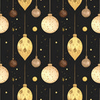 gold ornaments, black background, metallic gold, bronze, cream, celestial, stars, holiday, christmas, elegant, luxurious, sophisticated, vintage, traditional, decorative baubles, hanging ornaments, festive, winter, formal, glamorous, teardrop ornaments, spherical ornaments, gold embellishments, sparkly, shimmering, upscale, timeless
