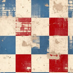 red, white, blue, distressed, weathered, vintage, patriotic, americana, geometric blocks,, fabric panel, rustic, faded, textured, grunge effect, squares, rectangles, worn appearance, fourth of july, independence day