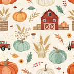 autumn harvest, barn, cream, fall, farmhouse, golden yellow, green, harvest theme, hay, leaves, mushrooms, orange pumpkin, pumpkin patch, pumpkins, red barn, rustic, sage green, scarecrow, seasonal, sheaves of wheat, sunflowers, tractor, vintage farm, whimsical, woodland, farm animals, countryside, autumn decor, harvest festival
