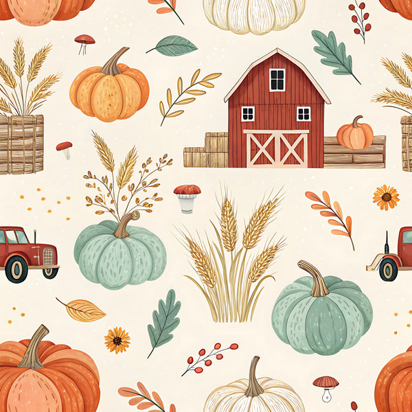 autumn harvest, barn, cream, fall, farmhouse, golden yellow, green, harvest theme, hay, leaves, mushrooms, orange pumpkin, pumpkin patch, pumpkins, red barn, rustic, sage green, scarecrow, seasonal, sheaves of wheat, sunflowers, tractor, vintage farm, whimsical, woodland, farm animals, countryside, autumn decor, harvest festival