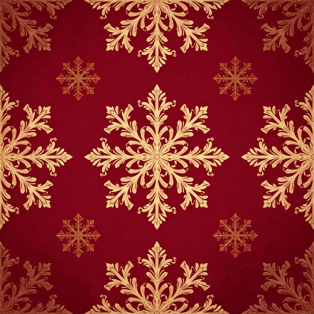 burgundy red, gold, cream, damask, ornamental, baroque, floral, snowflake, winter, christmas, holiday, elegant, luxurious, traditional, vintage, royal, ornate, decorative, festive, sophisticated, formal, regal, home decor, christmas decoration, winter theme, classical, antique, timeless