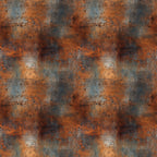 rust texture, orange, brown, gray, weathered metal, corrosion pattern, industrial texture, distressed surface, oxidation, speckled design, aged metal, patina effect,, fabric panel, grunge aesthetic, metallic appearance, worn finish, abstract pattern, earthy tones, textural design