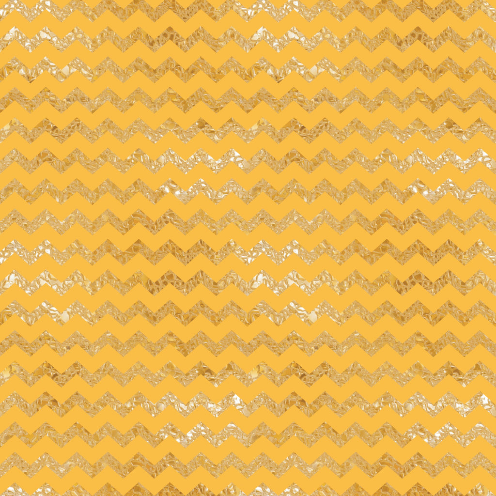 mustard yellow, golden yellow, chevron pattern, zigzag stripes, geometric design, metallic accents, shimmery details,, fabric panel, warm tones, repetitive pattern, textured appearance, celebration theme, festive fabric, craft material, sewing supplies, patchwork fabric, decorative fabric