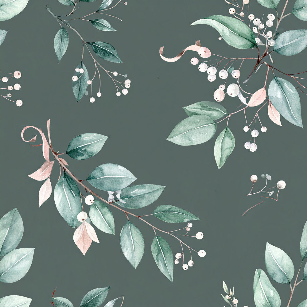 sage green, dusty rose, blush pink, cream white, botanical, floral, leaves, berries, branches, nature, elegant, modern, whimsical, soft, delicate, eucalyptus, watercolor, spring, summer, nursery, baby, calming, peaceful, garden, natural, muted tones, botanical illustration, scandinavian, minimalist