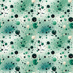 green, emerald, sage, cream, beige, black, white, confetti, dots, circles, polka dots, scattered pattern, abstract, modern, geometric,, fabric panel, cheerful, playful, random placement, bubble pattern