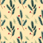 cream background, forest green, deep teal, burgundy red, botanical, nature, wheat, grain, berries, floral, rustic, farmhouse, vintage, natural, earthy, autumn, fall, harvest, countryside, traditional, elegant, botanical illustration, red berries, feathery leaves, wildflower, meadow, cottage core, pastoral, traditional design, nature lover