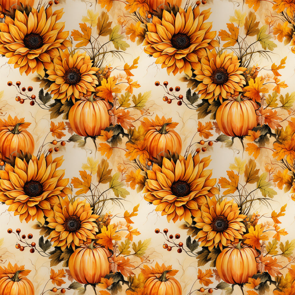 golden yellow, burnt orange, rust orange, cream, warm fall colors, sunflower, pumpkin, autumn leaves, floral, nature, harvest, fall, thanksgiving, autumn, rustic, traditional, farmhouse, botanical, sunflowers, pumpkins, maple leaves, berries, seasonal, cozy, warm tones, home decor, fall home, autumn harvest, garden theme