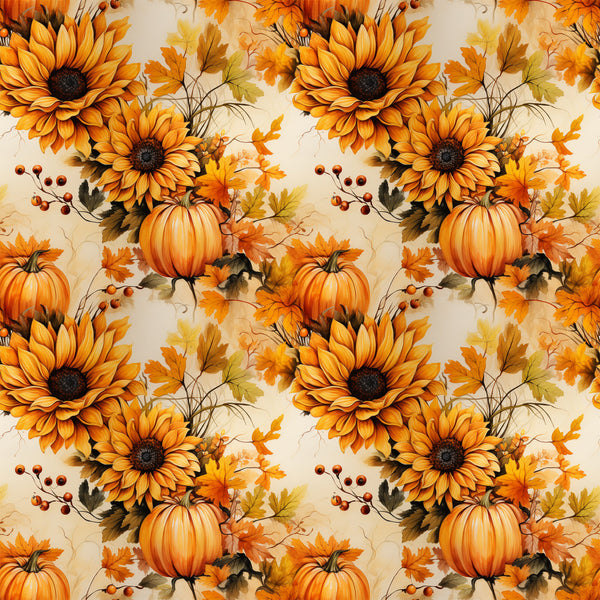 golden yellow, burnt orange, rust orange, cream, warm fall colors, sunflower, pumpkin, autumn leaves, floral, nature, harvest, fall, thanksgiving, autumn, rustic, traditional, farmhouse, botanical, sunflowers, pumpkins, maple leaves, berries, seasonal, cozy, warm tones, home decor, fall home, autumn harvest, garden theme