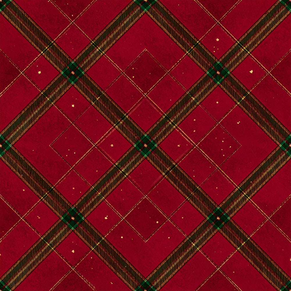 deep red, burgundy, forest green, gold accents, cream stitching, plaid pattern, tartan, geometric design, quilted texture, diamond pattern, traditional style, elegant, classic, holiday, christmas, festive, scottish, woven stripe, structured pattern, sophisticated, formal, luxurious, winter, dark red velvet, heritage pattern, decorative stitching, rich colors, timeless design