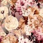 blush pink, dusty rose, cream, ivory, mauve, burgundy, deep red, tan, bronze, muted mauve, floral, roses, peonies, botanical, nature, vintage, romantic, elegant, garden flowers, delicate, soft, spring, summer, traditional, feminine, cottage core, watercolor flowers, multi-colored florals, layered blooms, cluster flowers