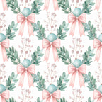 sage green, blush pink, dusty rose, teal blue, soft green, floral, botanical, nature, elegant, whimsical, vintage, romantic, delicate, eucalyptus leaves, berries, bows, ribbons, spring, summer, pastel colors, garden, feminine, nursery, baby shower, baby girl, toddler room, soft aesthetic, watercolor, hand-painted, decorative ribbons