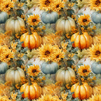golden yellow, burnt orange, sage green, cream, sunflower, pumpkin, floral, autumn, fall, harvest, farmhouse, rustic, sunflowers, pumpkins, gourds, nature, seasonal, thanksgiving, halloween, botanical, traditional, warm tones, cottage core, country, garden, festive, cozy, elegant, home decor