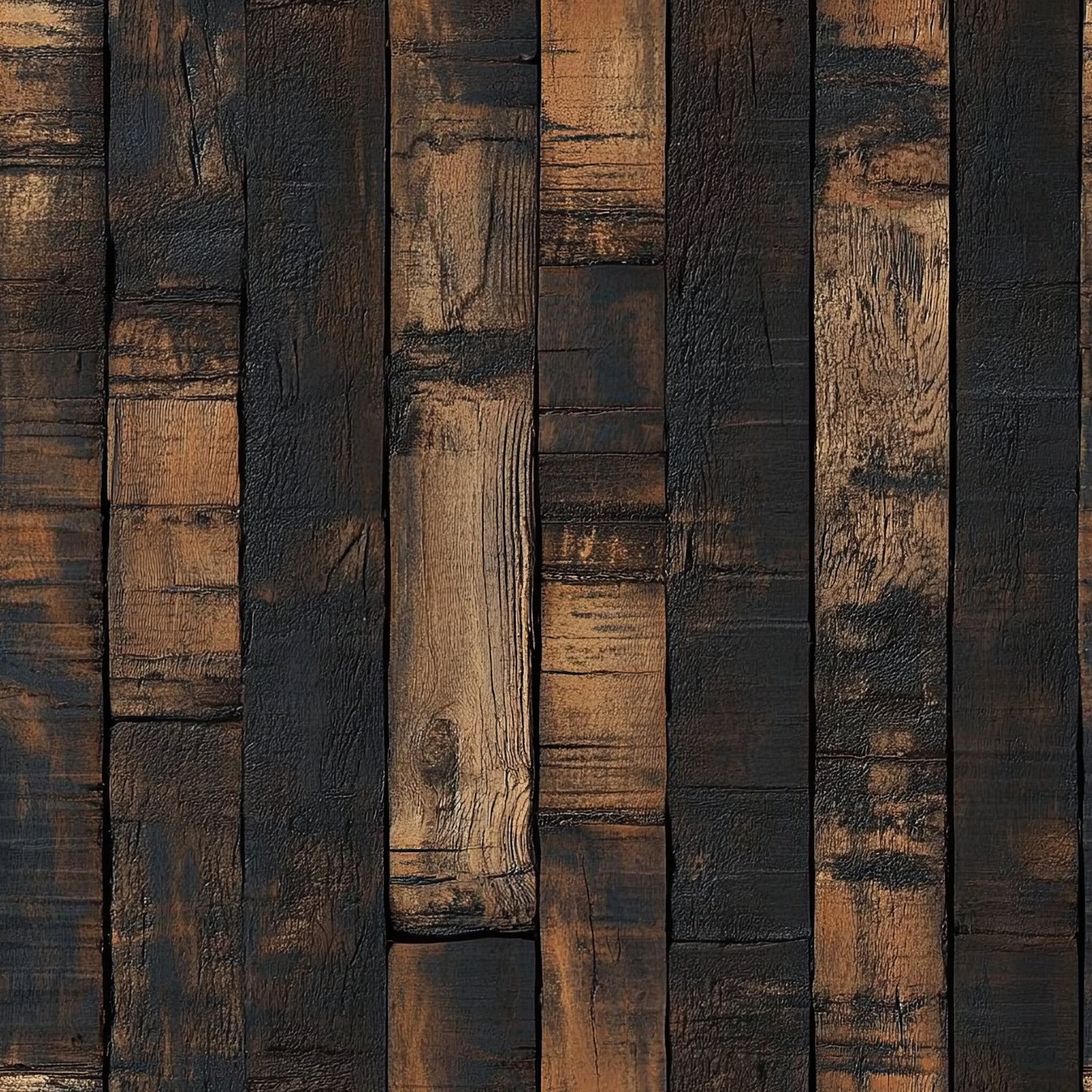 weathered wood, rustic planks, brown tones, charcoal gray, burnt orange, vertical boards, distressed texture, barn wood, aged timber, western theme, country style,, fabric panel, rough hewn, natural grain, rural aesthetic, farmhouse mood, vintage finish