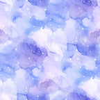 periwinkle, lavender, light purple, soft blue, pale blue, cornflower blue, cloud white, watercolor, abstract, celestial, dreamy, whimsical, winter, snowflake, stars, sparkles, magical, enchanted, nursery, baby room, kids room, sweet dreams, night sky, aurora, ethereal, gentle, pastel, snowy, peaceful, calming
