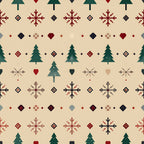 forest green, burgundy red, cream, navy blue, taupe, heart motif, snowflake pattern, christmas, holiday, geometric, winter, traditional, festive, rustic, scandinavian, diamond shapes, evergreen trees, cold weather, seasonal, home decor, cozy, vintage inspired, nature themed, folk art, decorative, elegant, timeless, classic