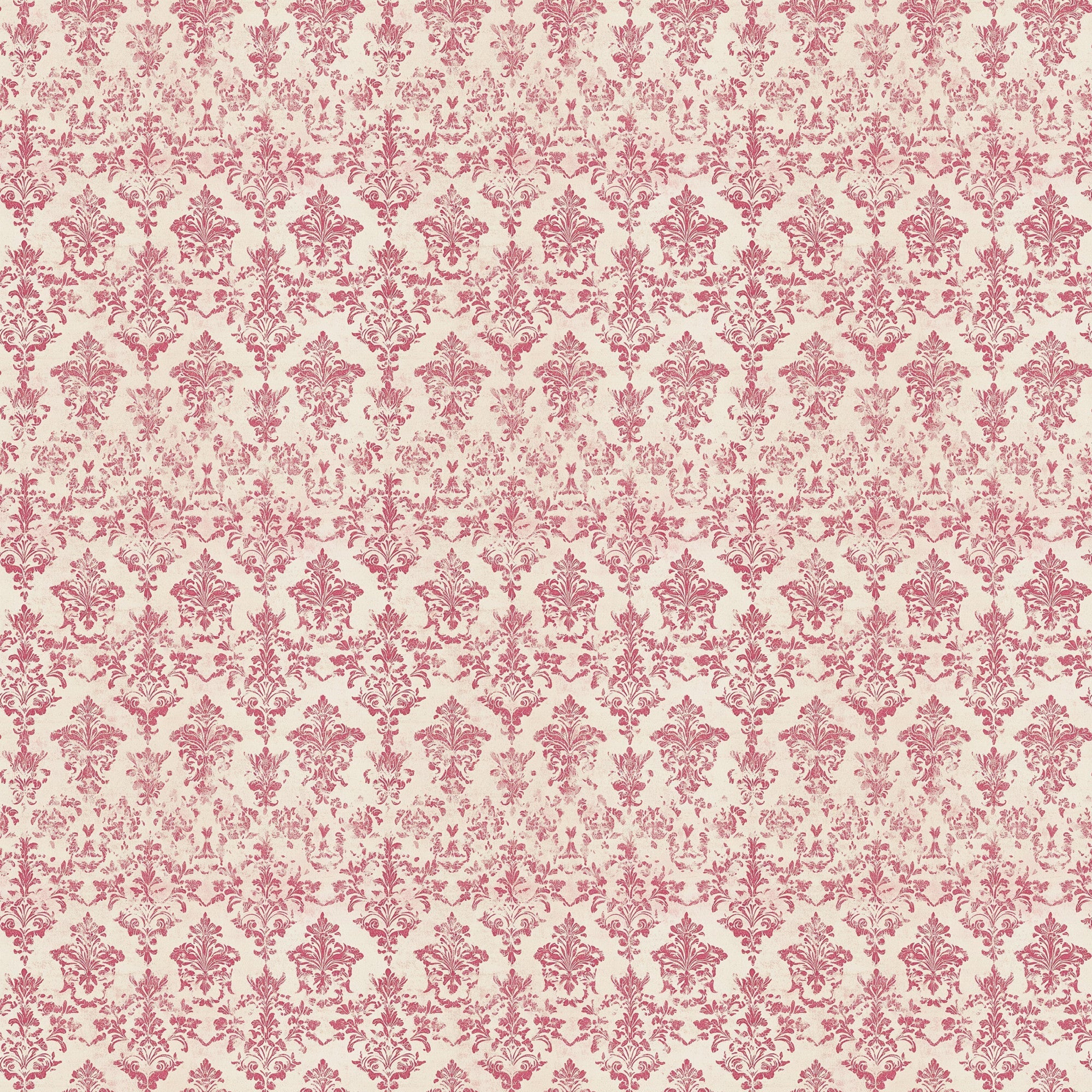 vintage pink, dusty rose, cream background, damask pattern, ornate motifs, floral scrollwork, baroque design, decorative flourishes,, fabric panel, intricate details, symmetrical repeat, elegant swirls, antique style, soft palette, romantic mood, victorian inspired, delicate ornaments