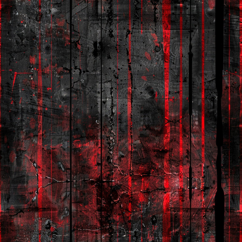 red, black, gray, grunge, distressed, weathered, abstract, vertical stripes, dripping paint, splatters, industrial, grungy texture, dark aesthetic, modern art,, fabric panel, urban decay, paint drips, textured background, contemporary design