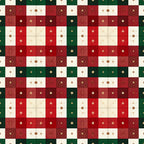 forest green, cream, red, burgundy, gold stars, metallic accents, geometric, checkered, plaid, holiday, christmas, festive, traditional, elegant, celestial, winter, stars motif, classic, vintage-inspired, seasonal, red and green, cream and gold, decorative stars, timeless, formal, sophisticated, holiday décor, festive pattern