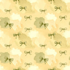 sage green, cream, pale yellow, butter yellow, watercolor, abstract, bows, ribbons, vintage, elegant, whimsical, soft, delicate, nature-inspired, botanical, spring, pastel, feminine, gift, nursery, baby shower, toddler room, kids room, playroom, decorative, sophisticated, gentle, peaceful, calming
