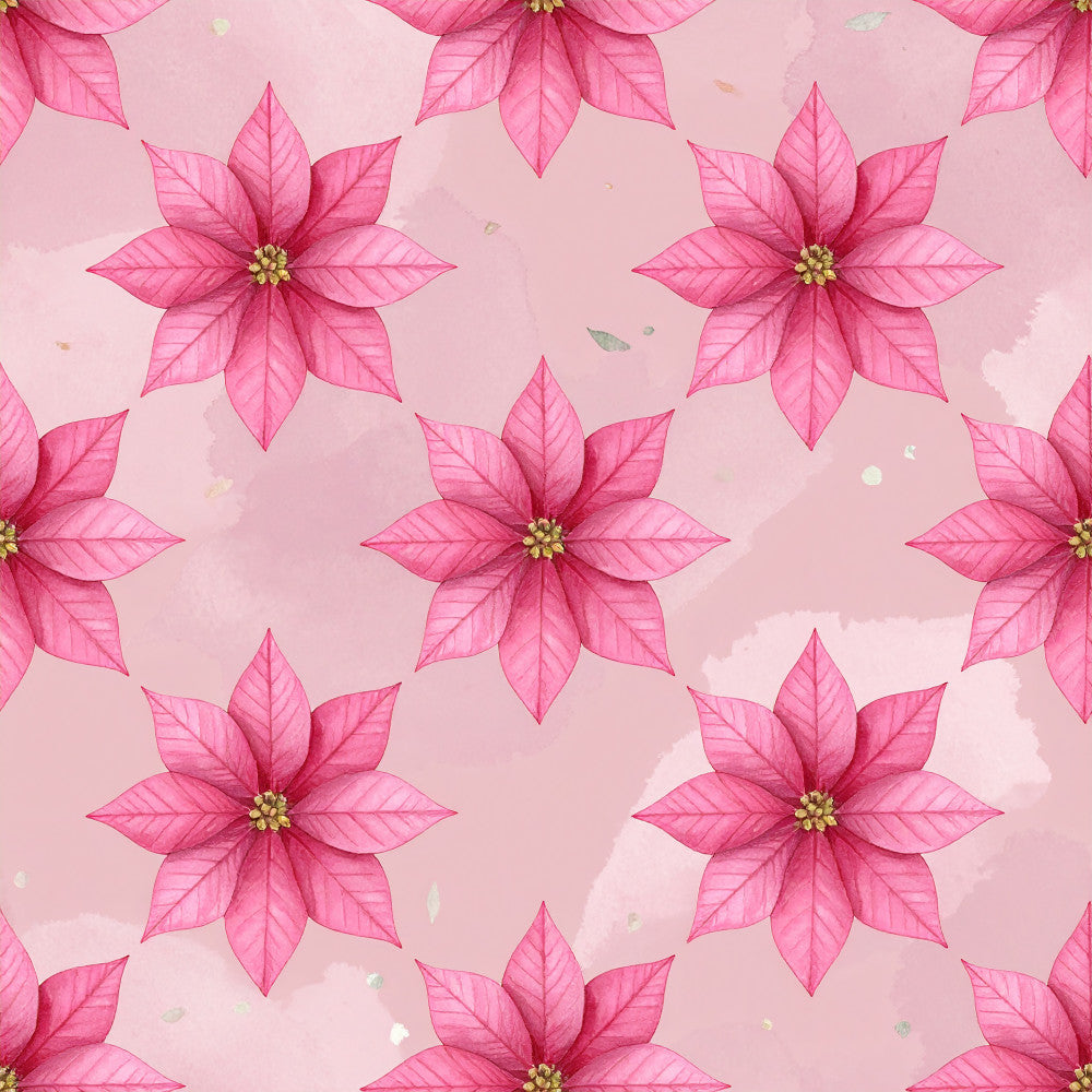hot pink poinsettia, coral pink flowers, dusty pink background, floral pattern, poinsettia print, botanical, nature theme, elegant style, traditional christmas, holiday design, festive, winter flowers, christmas decor, romantic style, watercolor florals, soft pink, magenta petals, gold centers, spring florals, nursery decor, feminine style, whimsical design, decorative flowers, vintage floral, timeless pattern