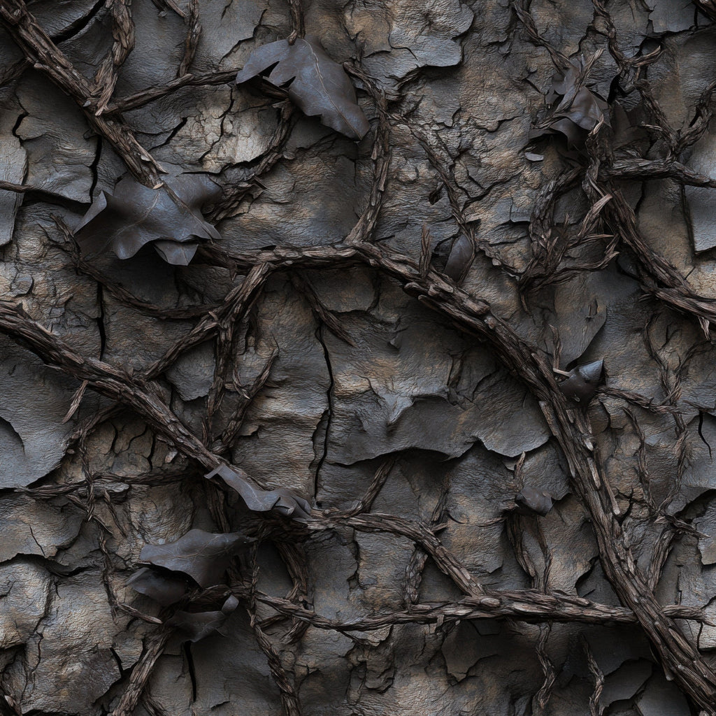 realistic camo, hunting pattern, camouflage design, brown tones, gray hues, earth colors, natural camouflage, outdoor theme, woodland pattern, military style, tactical design,, fabric panel, hunting motif, camouflage print, nature inspired, outdoor fabric, forest colors, hunting gear, tactical fabric