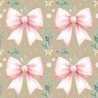 blush pink, cream, soft pink, sage green, dusty green, beige, white, bows, ribbons, holiday, christmas, festive, elegant, whimsical, ornaments, baubles, greenery, leaves, florals, botanical, sophisticated, feminine, romantic, nursery, baby girl, baby shower, nursery decor, kids room, vintage, traditional