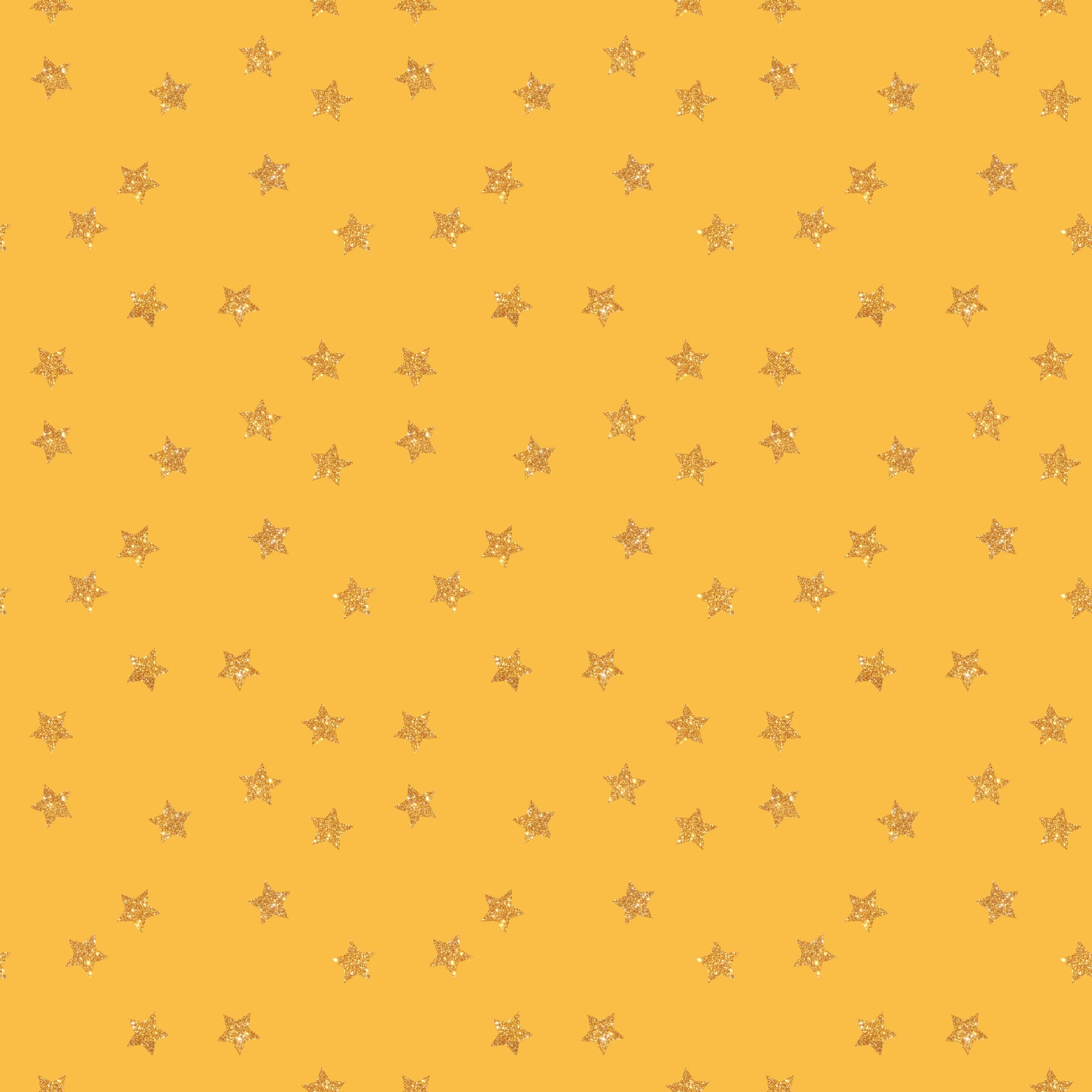 golden yellow, mustard background, glitter stars, metallic stars, star pattern, scattered stars, geometric design, repeating pattern,, fabric panel, celebration theme, sparkly texture, festive pattern, constellation motif, celestial design, crafting fabric, sewing material
