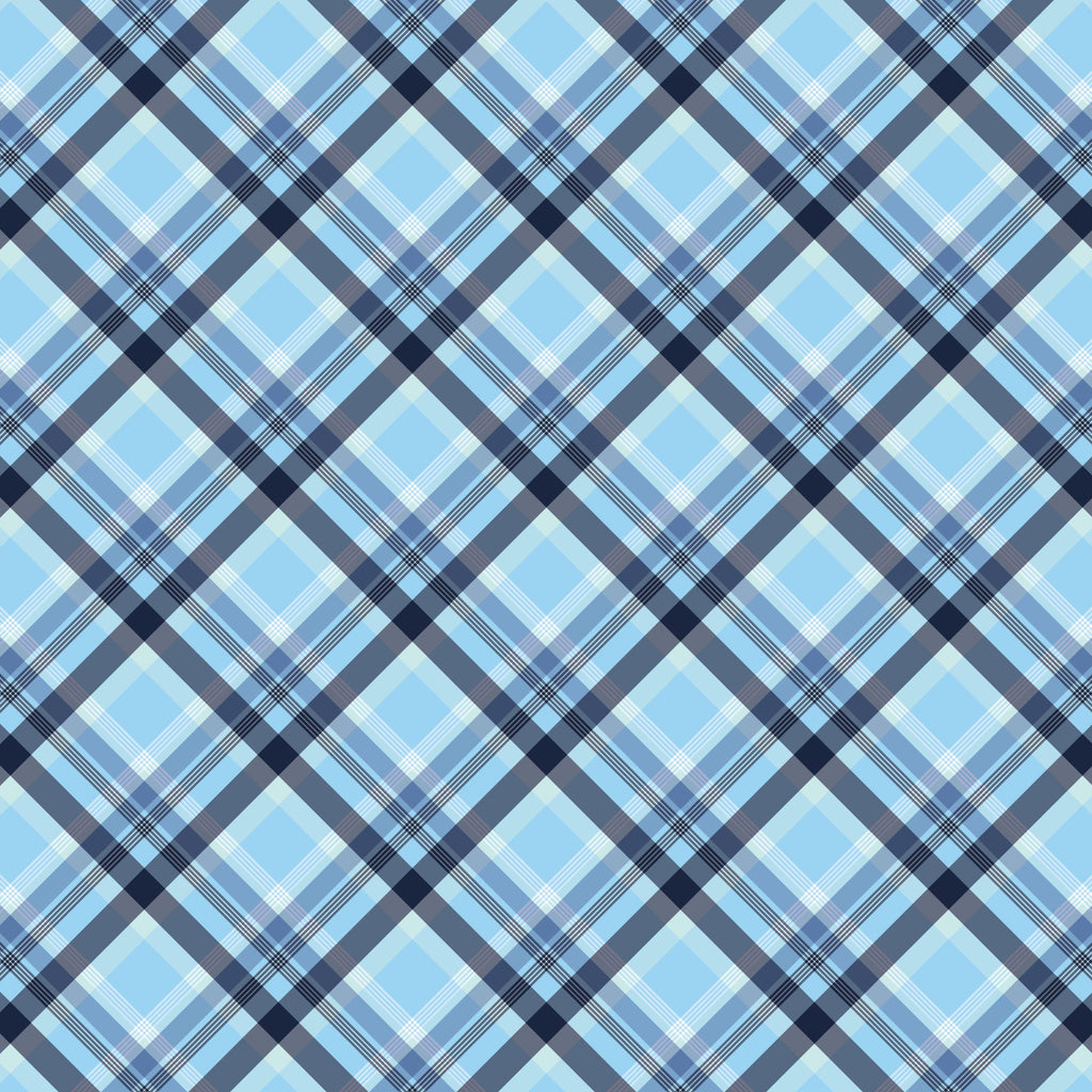 navy blue, light blue, white, plaid pattern, diagonal stripes, checkered design, tartan style, geometric pattern,, fabric panel, nautical theme, maritime style, sailing motif, ocean colors, preppy aesthetic, crosshatch lines, repeating pattern, craft fabric, sewing material