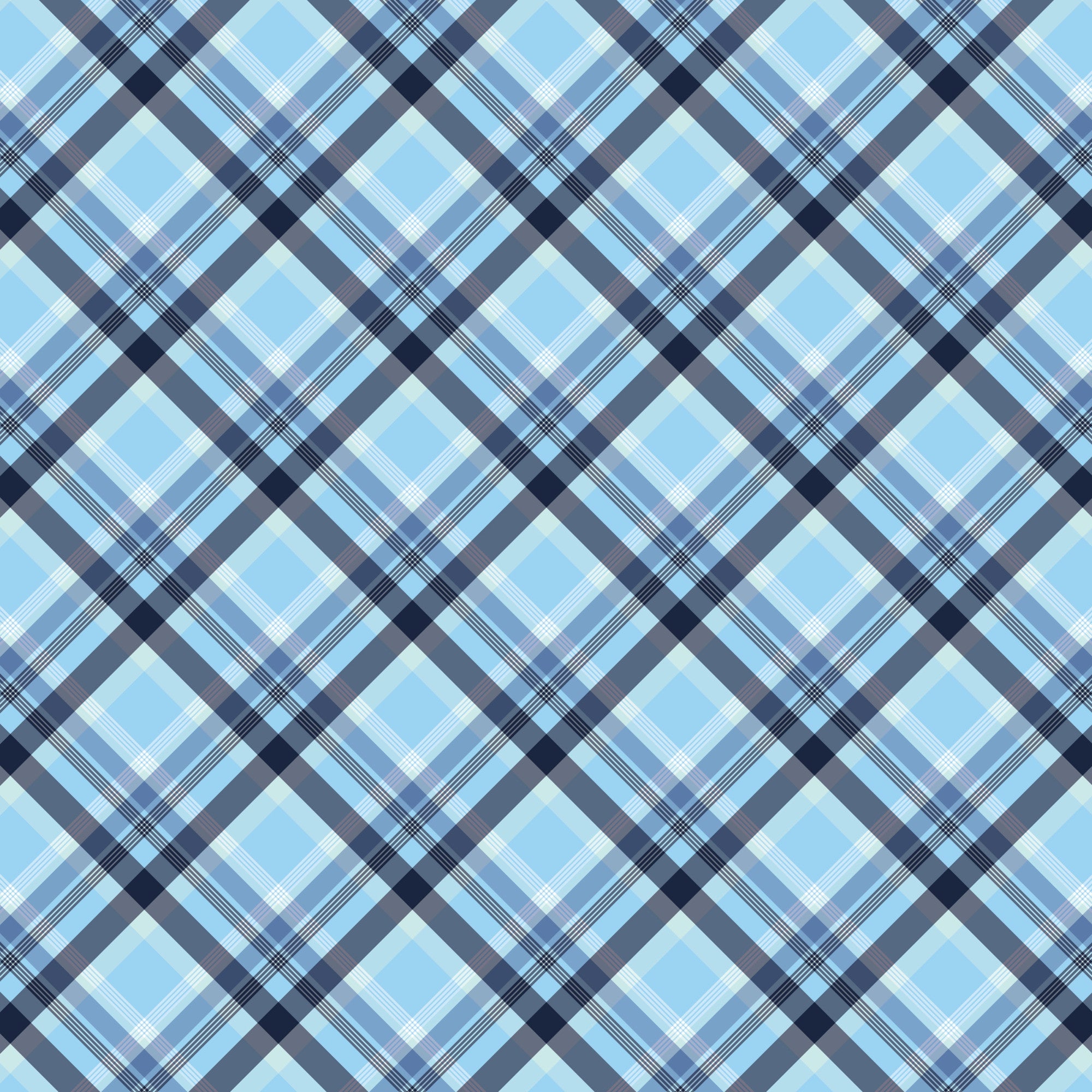 navy blue, light blue, white, plaid pattern, diagonal stripes, checkered design, tartan style, geometric pattern,, fabric panel, nautical theme, maritime style, sailing motif, ocean colors, preppy aesthetic, crosshatch lines, repeating pattern, craft fabric, sewing material