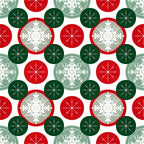 christmas, holiday, snowflake, winter, red, forest green, dark green, sage green, gray, white, geometric, circular, festive, traditional, elegant, modern, seasonal, decorative, ornament, snowflakes pattern, winter theme, holiday décor, christmas colors, nature inspired, symmetrical design, timeless, classic christmas, red and green, winter wonderland
