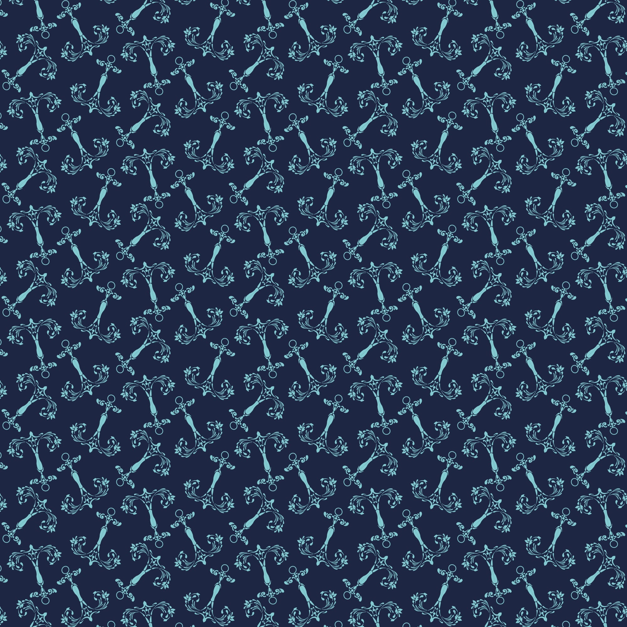 navy blue, turquoise, nautical pattern, anchors, rope details, maritime theme,, fabric panel, ocean motif, sailing design, decorative anchors, nautical rope, sea pattern, coastal style, repetitive pattern, marine elements, sailing theme, anchor chains, nautical coordinates, ocean vibes