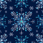 navy blue, turquoise, cyan, white, icy blue, snowflake, geometric, floral, mandala, symmetrical, winter, frozen, holiday, celestial, elegant, modern, whimsical, crystalline, botanical, sparkle, glowing, luminous, winter wonderland, christmas, snow, ornamental, decorative, festive, magical