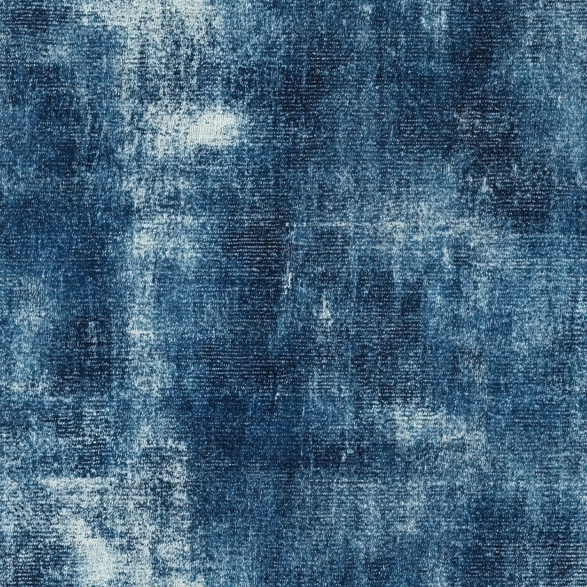 navy blue, denim blue, light blue, distressed texture, faded appearance, weathered look, vintage wash, cotton fabric, quilting panel, mottled pattern, worn denim, rustic style, casual fabric, blue tones, textured surface, fabric panel, western theme, aged denim, distressed denim, cotton quilting
