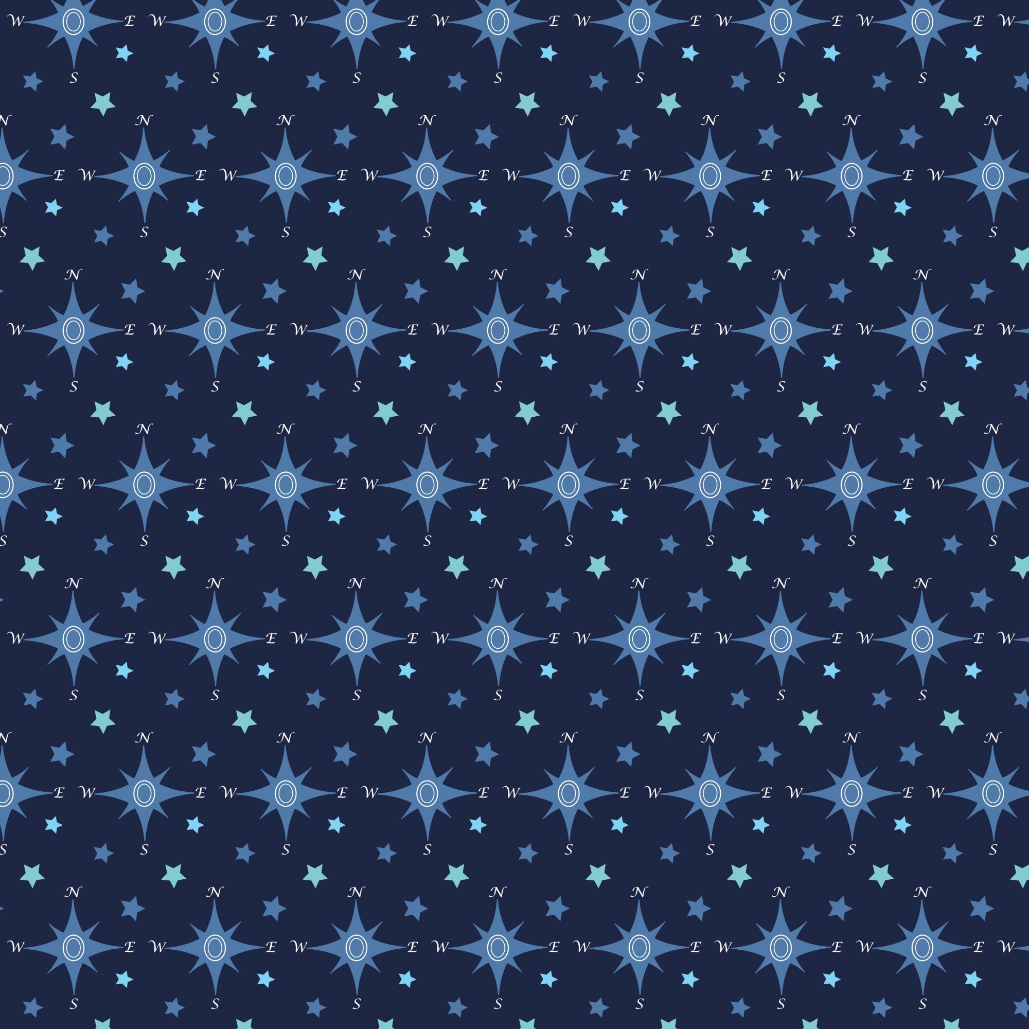 navy blue, compass rose, nautical stars, maritime theme, sailing motifs, directional compass, ocean navigation, sea blue, teal accents, geometric pattern, nautical design, sailing compass, marine symbols,, fabric panel, seafaring motifs, compass points, nautical navigation, ocean theme, maritime pattern