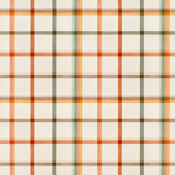 plaid, checkered, rust orange, sage green, cream, tan, beige, burnt orange, terracotta, dusty green, geometric, traditional, farmhouse, rustic, vintage, autumn, fall colors, harvest, cozy, neutral palette, warm tones, earth tones, classic pattern, home décor, sewing, cottage style, country, warm and inviting