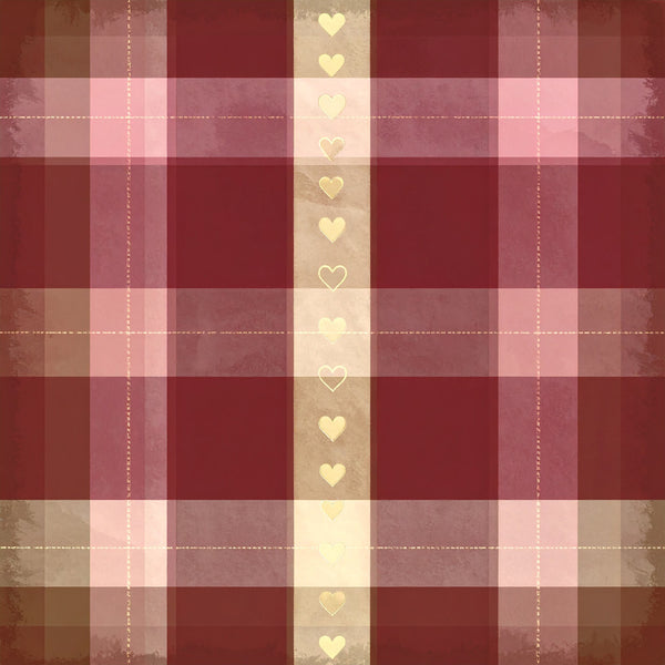 burgundy, wine red, dusty rose, mauve, cream, beige, plaid, gingham, checkered, hearts, love, romantic, vintage, rustic, elegant, valentine's day, farmhouse, traditional, warm tones, earth tones, distressed, textured, romance, sweetheart, classic, cozy, cottage style, romantic aesthetic, valentine theme