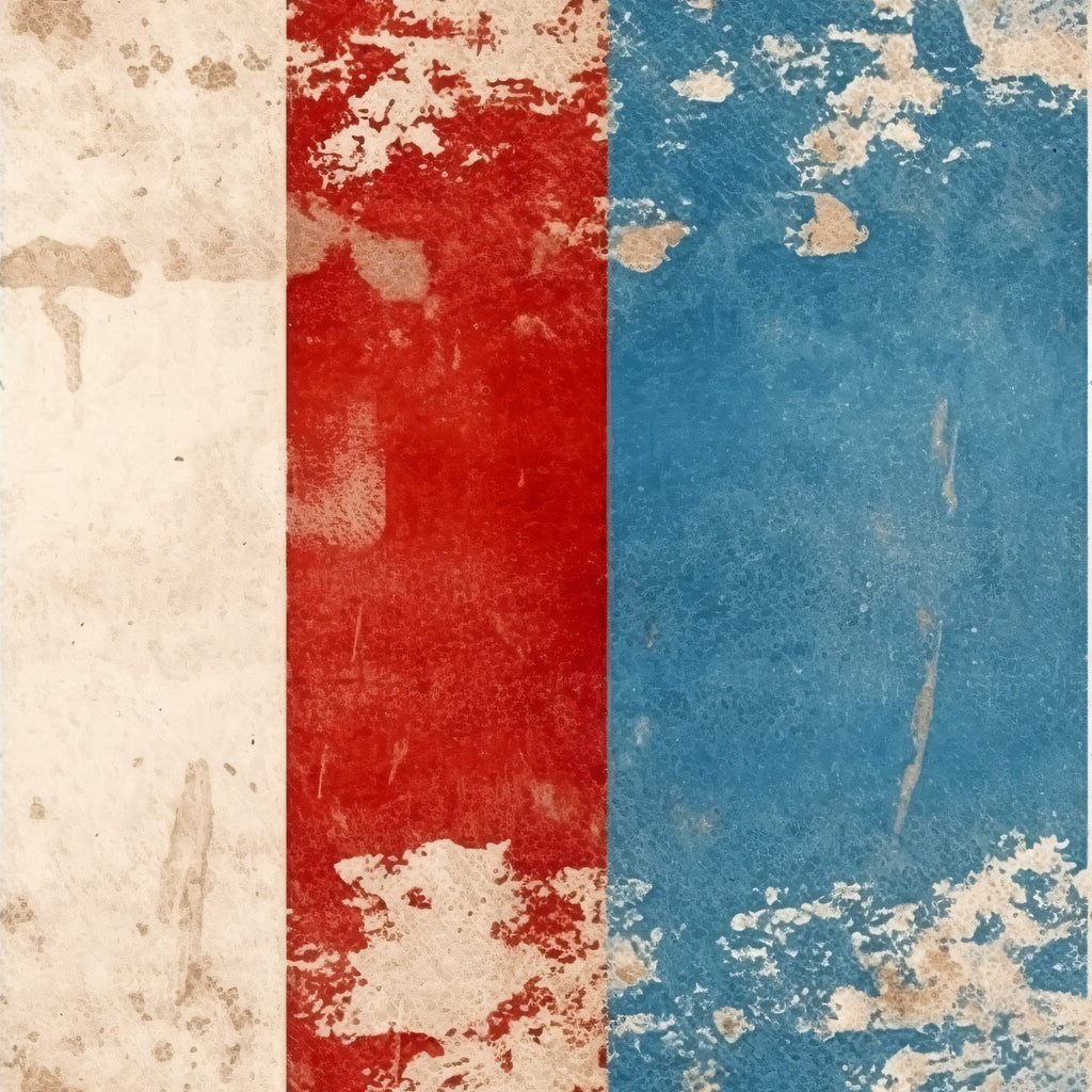 distressed patriotic, weathered stripes, faded red, worn blue, vintage white, peeling paint effect, aged appearance, rustic americana,, fabric panel, patriotic theme, worn texture, distressed finish, red white blue, vintage patriotic, weathered flag motif, cotton fabric, quilting material, americana style, rustic stripes