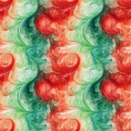 watercolor, christmas swirls, red, green, coral, teal, emerald, flowing patterns, organic swirls, festive design, holiday fabric,, seamless pattern, fluid motifs, winter colors, decorative swirls, soft watercolor effect, christmas themed, fabric panel, ornamental design