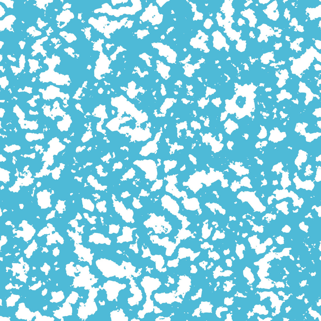turquoise, white, grunge pattern, distressed texture, speckled design, abstract splatters, weathered effect, vintage style,, fabric panel, textured background, artistic splashes, contemporary pattern, crafting material, sewing fabric, modern grunge, painted texture, scattered dots