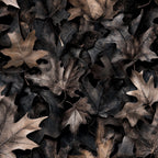 autumn leaves, fallen foliage, brown tones, tan colors, sepia hues, oak leaves, maple leaves, camouflage pattern, hunting camo, realistic design, nature motif, woodland theme,, fabric panel, earth tones, forest floor, leaf texture, outdoor theme, fall season, natural camouflage