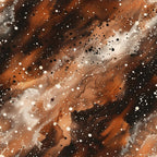 brown, rust, orange, copper, cream, white, black, galaxy, cosmic, nebula, stars, space, celestial, painted, watercolor, abstract, speckled, dotted, swirled,, fabric panel, astronomy, universe