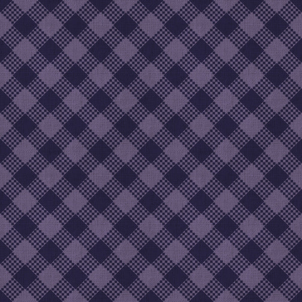 purple, lavender, dark purple, navy purple, geometric, argyle, diamond pattern, checkered, plaid, modern, contemporary, elegant, sophisticated, quilted texture, textured, neutral, cool tones, traditional, classic, structured pattern, repeating pattern, home decor, upholstery-inspired, adult aesthetic, professional style, masculine, gender-neutral, formal design