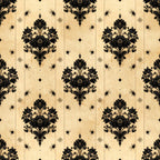 cream, black, ivory, damask, floral, spiders, vintage, gothic, halloween, elegant, traditional, ornate, baroque, dark academia, celestial, botanical, nature, mystical, spooky, sophisticated, classic, antique, insects, arachnid, decorative, formal, victorian, whimsical, home decor, upholstery
