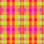 neon colors, bright pink, lime green, yellow, orange, gingham pattern, checkered design, plaid weave, geometric blocks, vibrant hues,, fabric panel, retro style, modern gingham, electric colors, square pattern, woven texture, contemporary design, bright palette, checkerboard motif