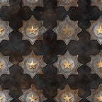 bronze, copper, metallic, dark brown, black, sheriff badges, western stars, law enforcement, vintage metal, weathered finish,, fabric panel, western theme, badges pattern, antique brass, rustic style, cowboy motif, repeating design, distressed texture